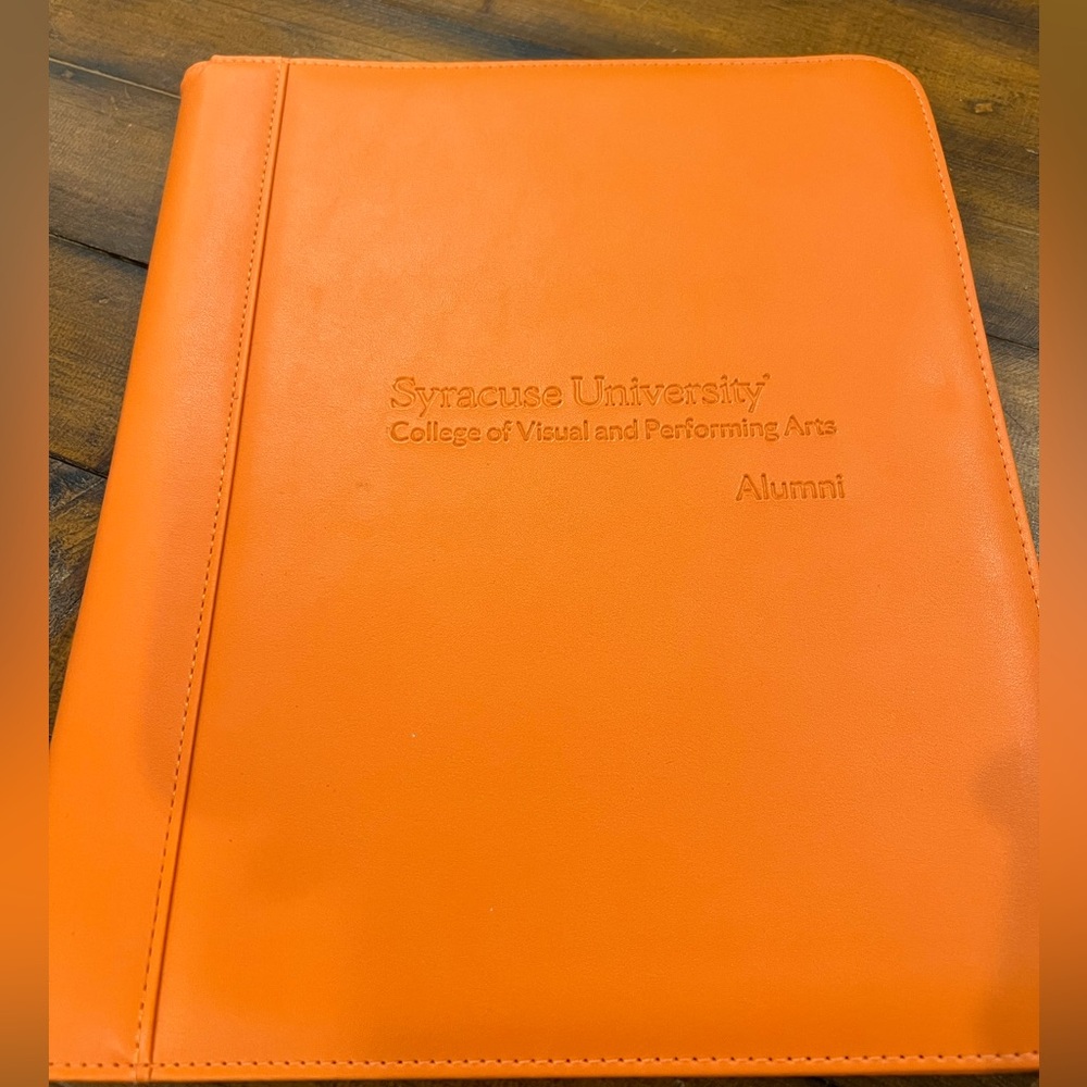 Orange Syracuse University Alumni Portfolio Legal Pad Leather